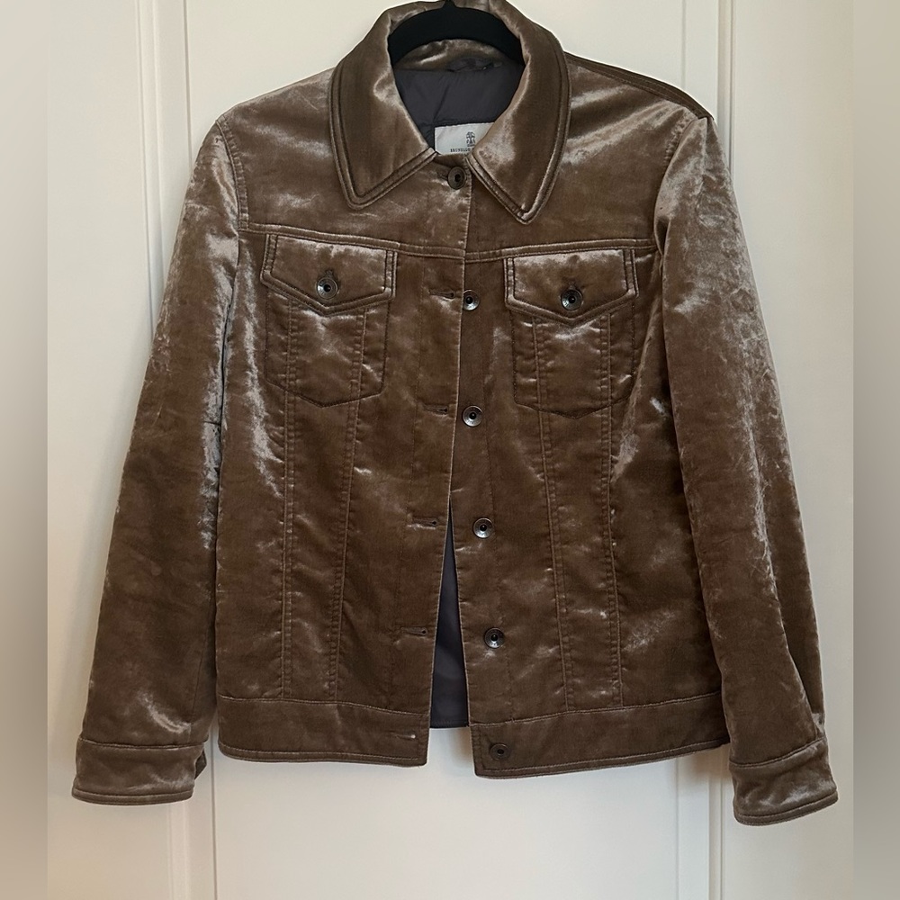 Brunello Cucinelli Womens Velvet Jacket - Picture 3 of 12